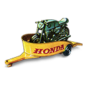 Honda Motorcycle With Trailer Icon 128x128 png